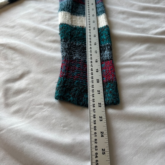 Rue 21 Women's Long Sleeve Multicolor Striped Pocket Sweater Size Large Knit - Picture 10 of 12